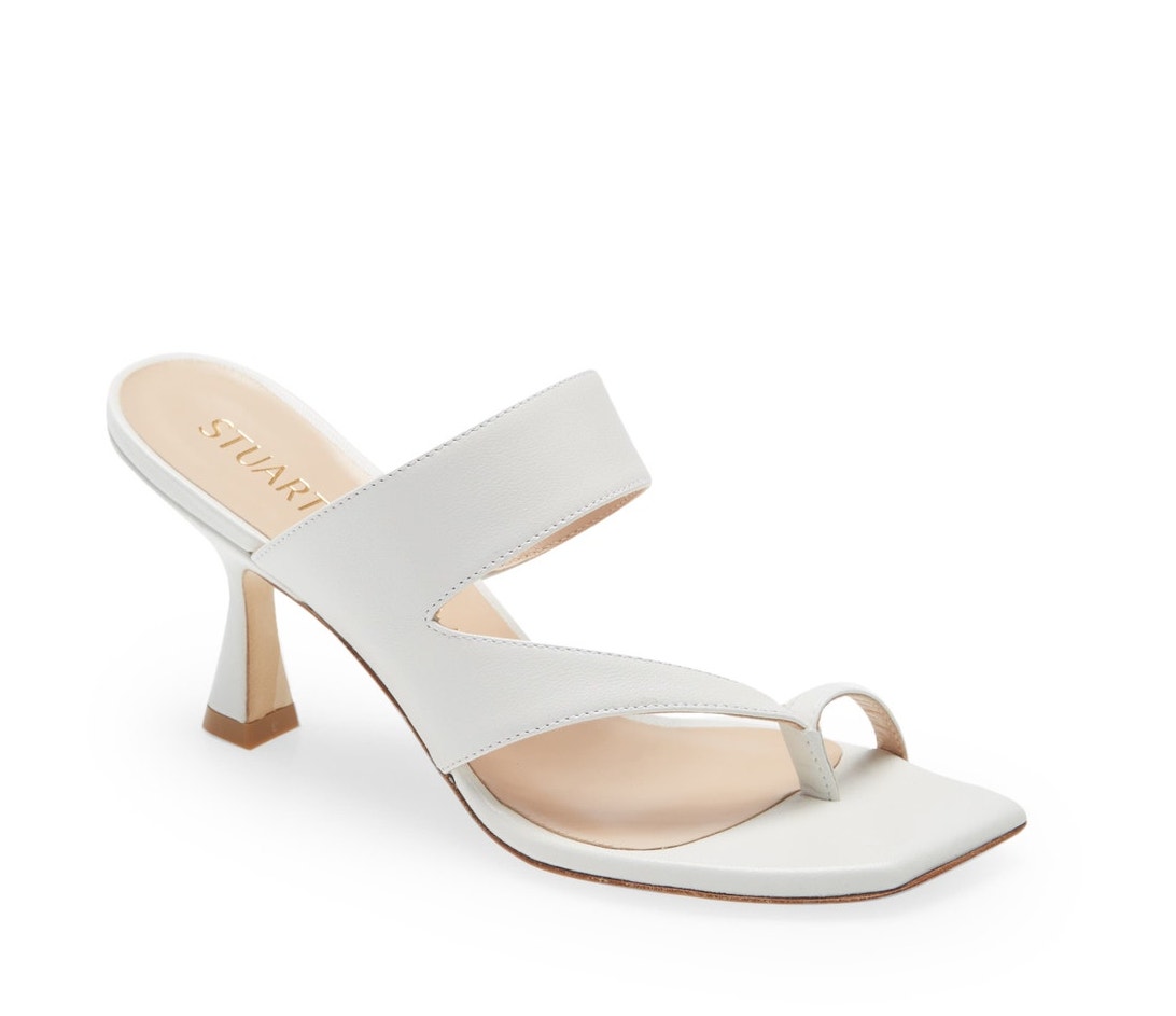 Stuart Weitzman Strappy White Lyla 75 Heeled Sandal Size 7